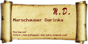 Marschauser Darinka névjegykártya